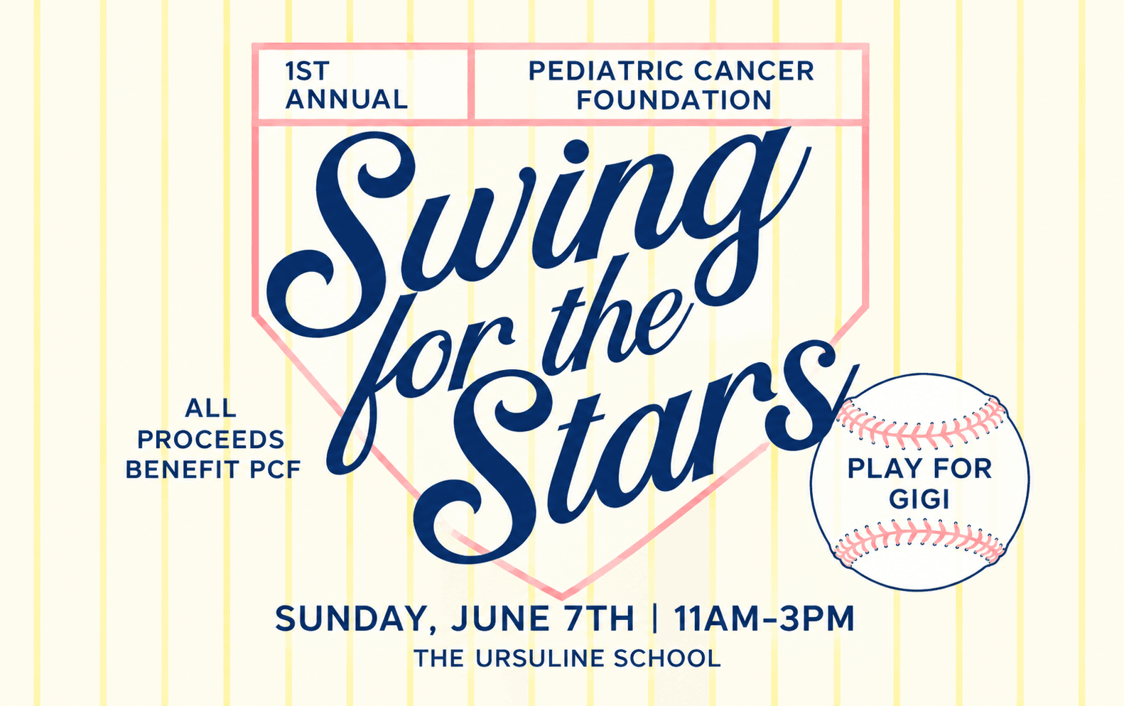 Swing for the Stars fundraiser cover artwork