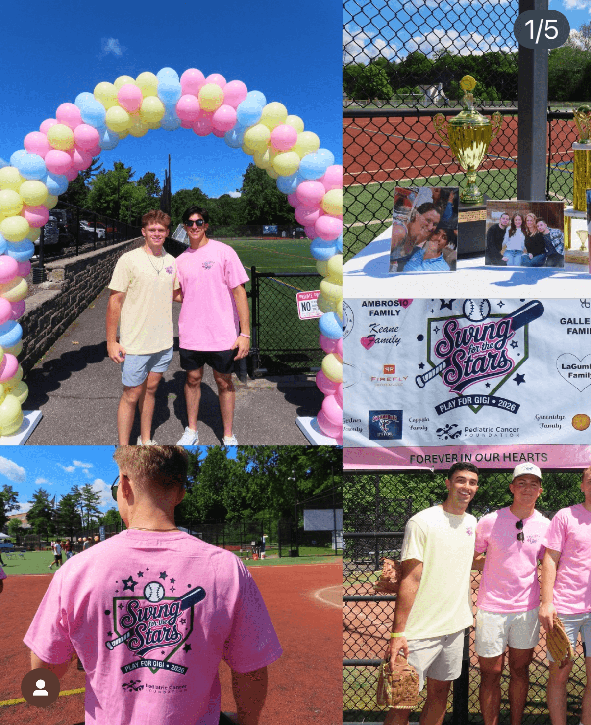 Swing for the Stars event photo collage