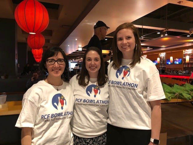 PCF Bowlathon volunteers at the 2019 Chicago event.