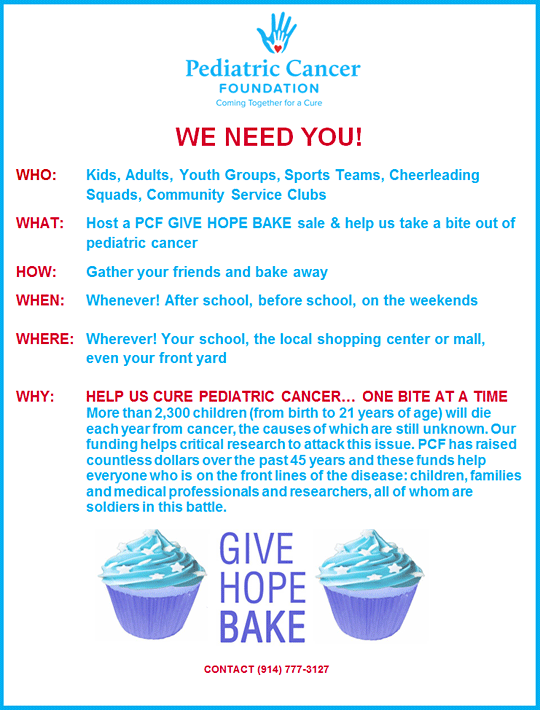 PCF Give Hope Bake